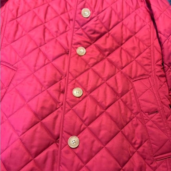 Burberry Red Quilted Puffer Jacket - Picture 7 of 12
